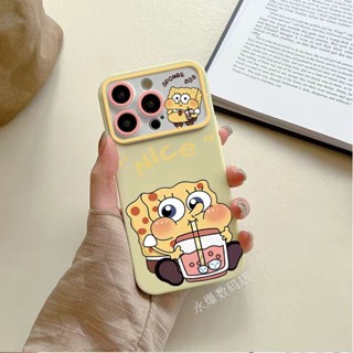 เคสโทรศัพท์มือถือนิ่ม ลาย Spongebob SquarePants ขนาดใหญ่ สําหรับ Apple Iphone 14promax 13pro 12 11 7p HNVZ