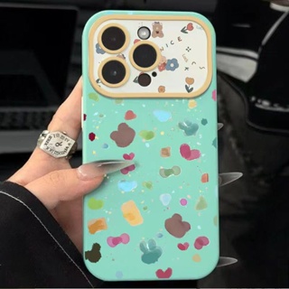 เคสโทรศัพท์มือถือนิ่ม ลายกระต่ายหมีน้อย สําหรับ Apple Iphone 14promax 13pro 12 11 7p QNJT