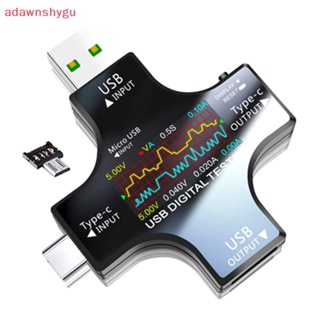 Adagu ใหม่ เครื่องทดสอบแรงดันไฟฟ้าดิจิทัล Type-C PD USB DC โวลต์มิเตอร์ แอมมิเตอร์