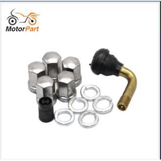 MOTOPRTS SHOP 1Set Motorcycle Aluminum Alloy VESPA Nut Washer and Valve