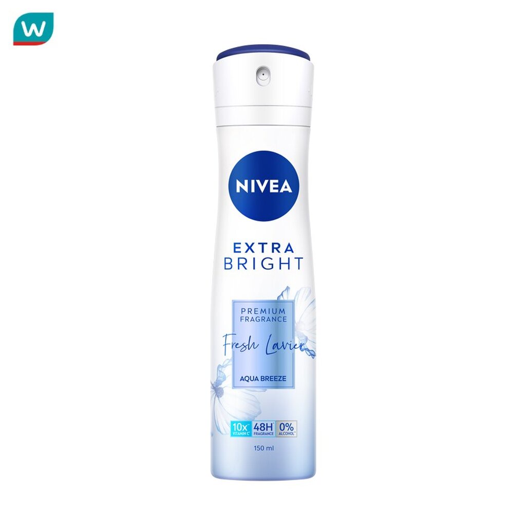 Nivea นีเวีย เอ็กซ์ตร้า ไบรท์ พรีเมียม ฟราแกรนซ์ เฟรช ลาเวียร์ อควา บรีซ สเปรย์ 150 มล.