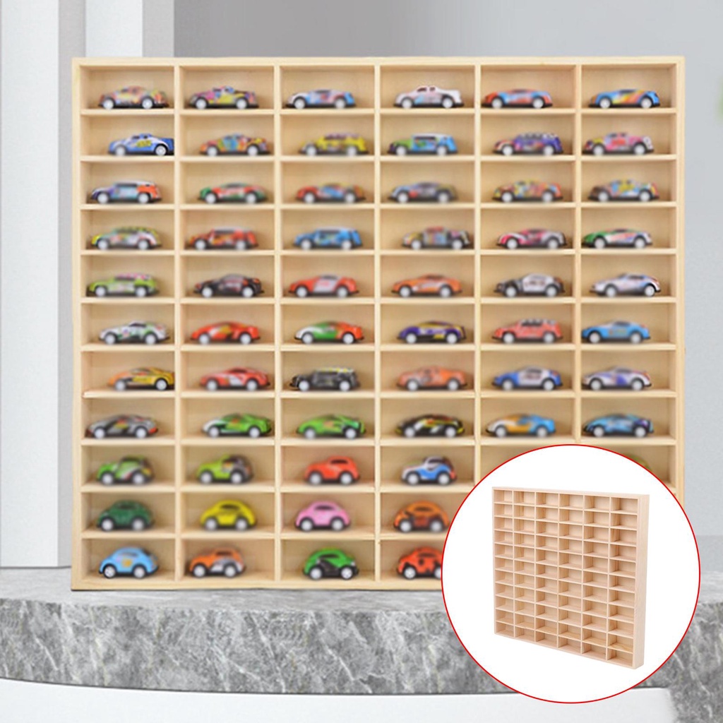 [mibum01eb] ตู้โชว์ฟิกเกอร์ไม้ สําหรับของเล่น Diecast