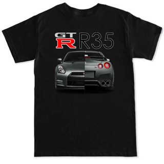 เสื้อยืดแขนสั้นเสื้อยืดผ้าฝ้าย พิมพ์ลาย Gtr Skyline R35 R32 R33 R34 Motor Swap Badge Turbo 100 สไตล์ญี่ปุ่น สําหรับผู้ชา