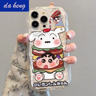 เคสโทรศัพท์มือถือแบบนิ่ม ใส กันกระแทก ลายการ์ตูนชินจัง สําหรับ Iphone 14 13promax 12 11 7 8p xs r VALH