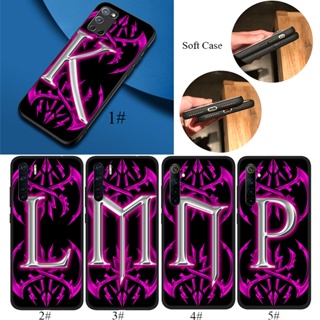 Pj33 เคสโทรศัพท์มือถือแบบนิ่ม ลายตัวอักษรภาษาอังกฤษ K L M N P สําหรับ Realme Narzo 20 30 30A 50i C21Y C25Y C25S C30 XT X2 X Lite