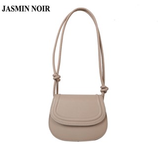 Jasmin NOIR กระเป๋าสะพายไหล่ หนัง PU ขนาดเล็ก เรียบง่าย สไตล์เรโทร สําหรับผู้หญิง