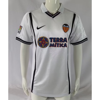 เสื้อกีฬาแขนสั้น ลายทีมชาติฟุตบอล Valencia 00 01 ชุดเหย้า แห้งเร็ว ไซซ์ S - XXL สําหรับผู้ชาย