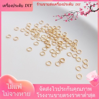 💖เครื่องประดับ DIY ขายส่ง💖แหวนเหล็กไทเทเนียม ชุบทอง 14k แบบเปิด แฮนด์เมด DIY[วงกลม/สร้อยคอ/สร้อยข้อมือ/ต่างหู/กําไลข้อมือ]