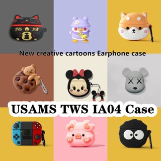 พร้อมส่ง!เคสหูฟัง แบบนิ่ม ลายการ์ตูนมังกรดํา สําหรับ USAMS TWS IA04 USAMS TWS IA04