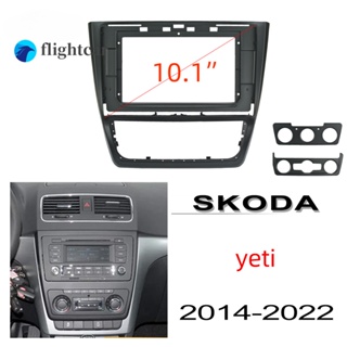 แผงเครื่องเล่นมัลติมีเดีย วิทยุ Flightcar สเตอริโอ 2din สําหรับ SKODA Yeti 2012-2020 10.1 นิ้ว Android Head Unit