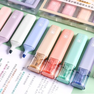 4 ชิ้น ปากกามาร์กเกอร์ไฮไลท์ ป้องกันดวงตา ขนาดใหญ่ จุของได้เยอะ สีสันสดใส สําหรับนักเรียน จํานวน