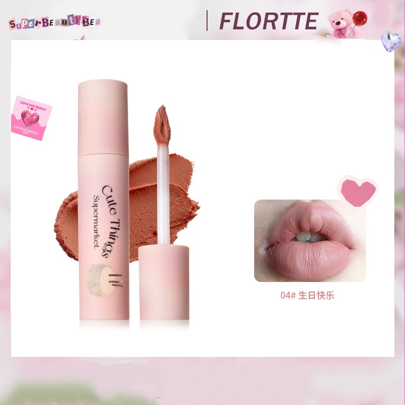 Flortte ลิปสติก ลิปกลอส เนื้อครีม ติดทนนาน