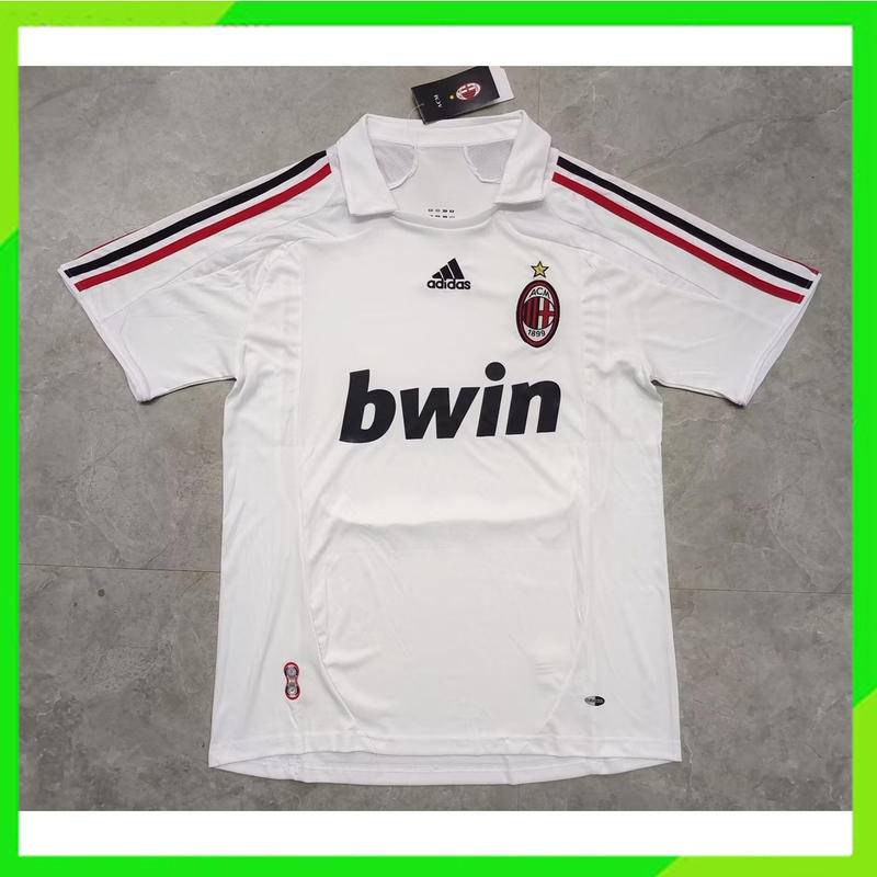 เสื้อยืด ลายทีมชาติฟุตบอล Gaopin 2007/2008 season AC Milan ชุดเยือน สไตล์เรโทร