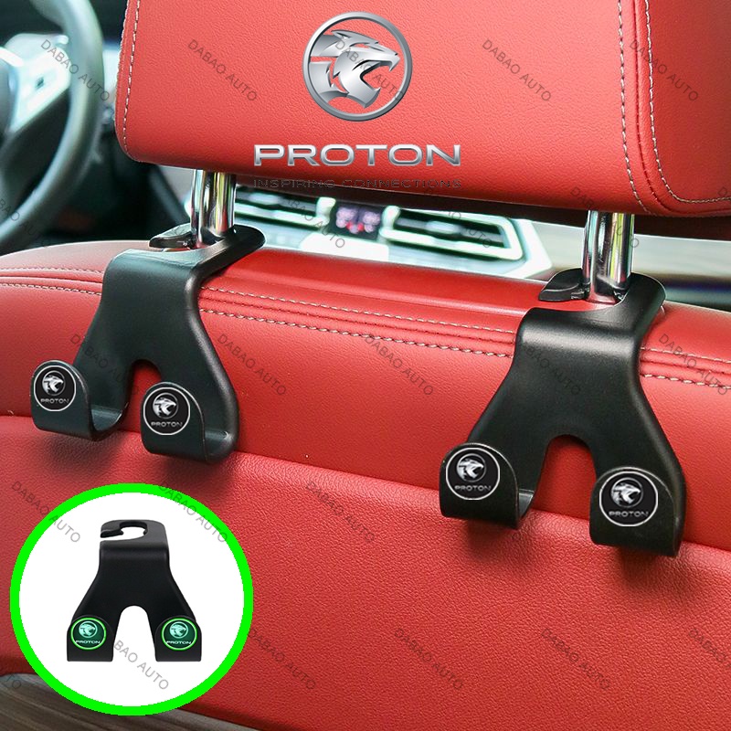 [ Proton ] ตะขอแขวนกระเป๋าถือ เสื้อผ้า ติดพนักพิงศีรษะรถยนต์ สําหรับ Proton X70 Saga X50 Iriz 2023