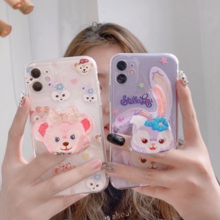 เคสโทรศัพท์มือถือนิ่ม แบบใส ลายการ์ตูน StellaLou พร้อมที่ตั้งวาง สําหรับ TECNO POVA 5 Neo 2 3 4 Pro Spark 10 6 GO 8C 8P 7T POP 5 4 LTE Camon 20 Pro 18P 16 Pouvoir 4 Pro