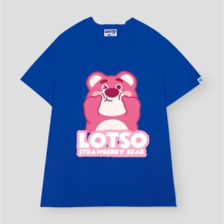 QGLotso Strawberry Bear T-Shirt - MenS And WomenS cotton T-Shirt_02