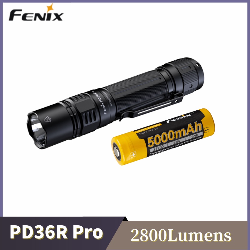 Fenix PD36R PRO ไฟฉายยุทธวิธี แบบชาร์จไฟได้ พร้อมแบตเตอรี่