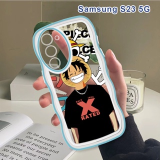 เคสโทรศัพท์มือถือ แบบนิ่ม ลายการ์ตูนลูฟี่ กันกระแทก ป้องกันกล้อง สําหรับ Samsung Galaxy S23 Ultra S23 Plus S23 5G