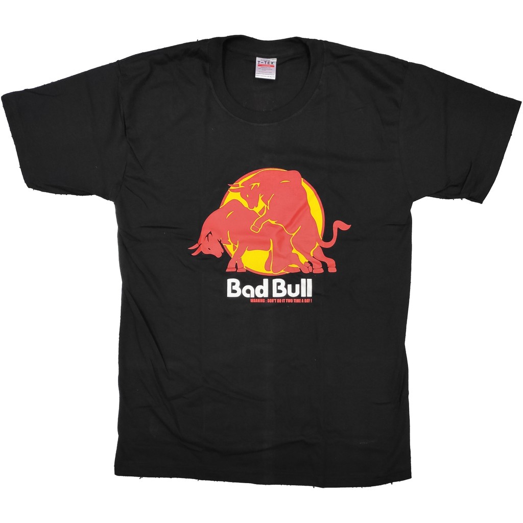 【hot sale】⭐ BADBULL ⭐ เสื้อยืด คอกลม แขนสั้น แฟชั่น unisex BADBULL REDBULL กระทิงแดง ตลก ล้อเลียน