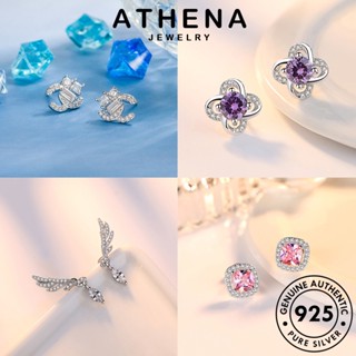 ATHENA JEWELRY ผู้หญิง เครื่องประดับ ห่วง ต่างหู ไข่มุก Silver แฟชั่น เงิน มอยส์ซาไนท์ ต้นฉบับ ตุ้มหู แท้ เพชร 925 เครื่องประดับ เกาหลี หนีบ M019