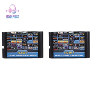 ตลับเกม 112 in 1 16 Bit สําหรับ Sega Megadrive Genesis Game Cartridge for PAL and NTSC 2 ชิ้น