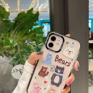 Cartoon Bears Phone Case For Iphone11 Phone Case for iphone 12pro Silicone Xsmax iPhone X Drop-Resistant XR Silicone 13 Soft Case 78plus