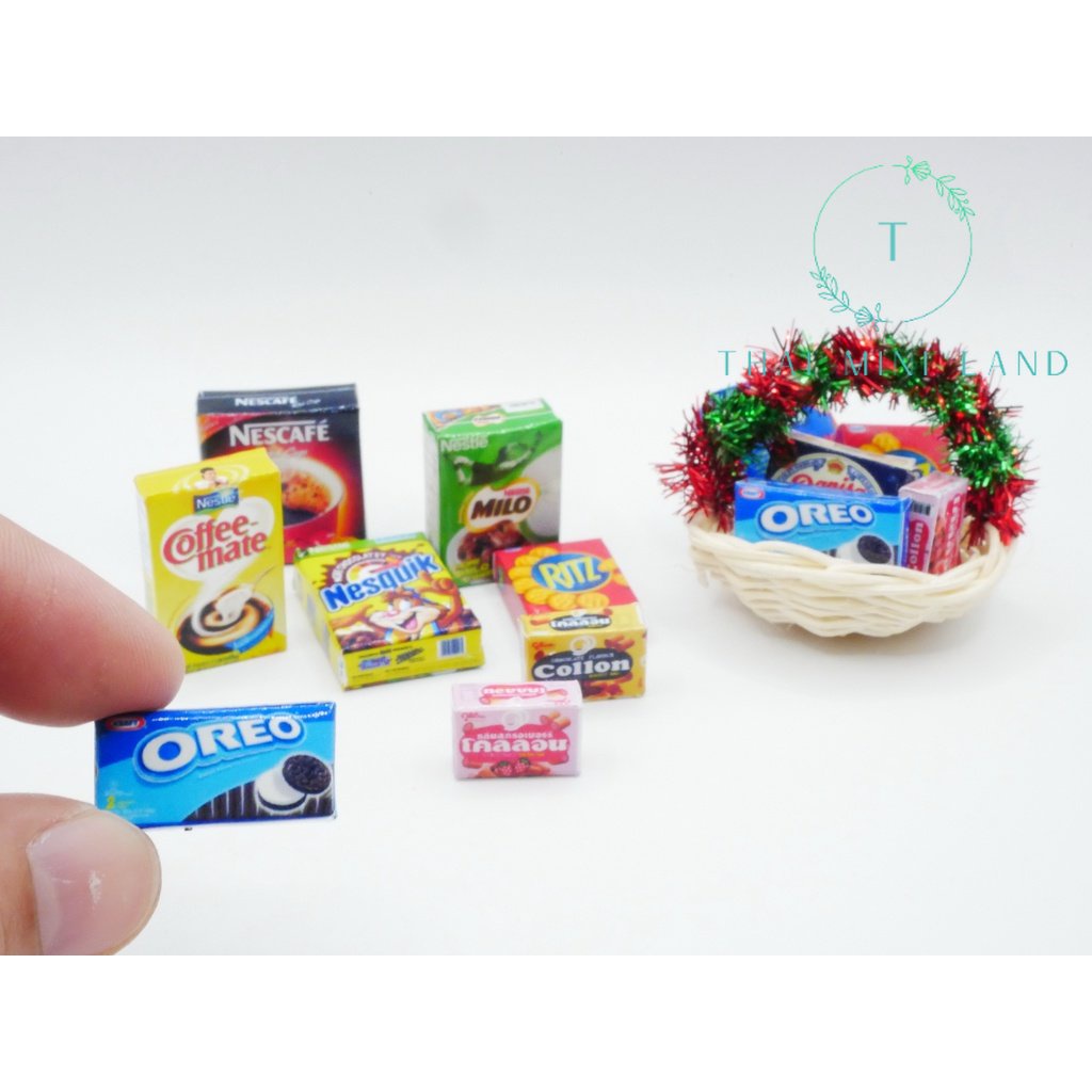 โมเดลกล่องขนมจิ๋ว (ราคา/ชิ้น) เซ็ต ของขวัญปีใหม่ สำหรับตุ๊กตา กล่องจิ๋วของจิ๋ว