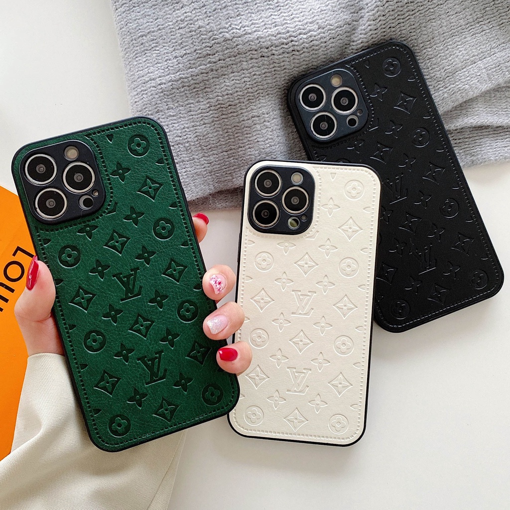 เคสโทรศัพท์มือถือหนัง ลายนูน รูปตัวอักษร V หรูหรา สําหรับ iPhone 15 14Pro Max 13promax 12 11