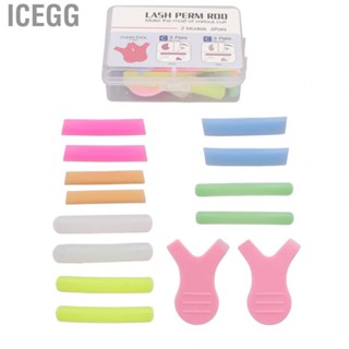 Icegg Eyelash Perm Pads  Multi Size Silicone Lash Lift Pads Reusable 6 Pairs  for Salon