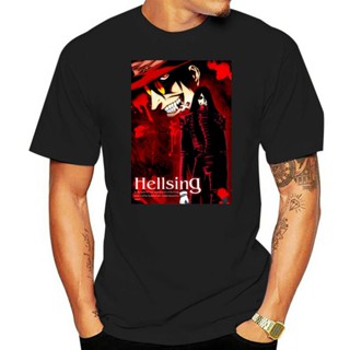 ใหม่ เสื้อยืดลําลอง ผ้าฝ้าย 100% แขนสั้น คอกลม พิมพ์ลายโปสเตอร์ทีวี Hellsing คุณภาพสูง สําหรับผู้ชาย และผู้หญิง ไซซ์ S-2