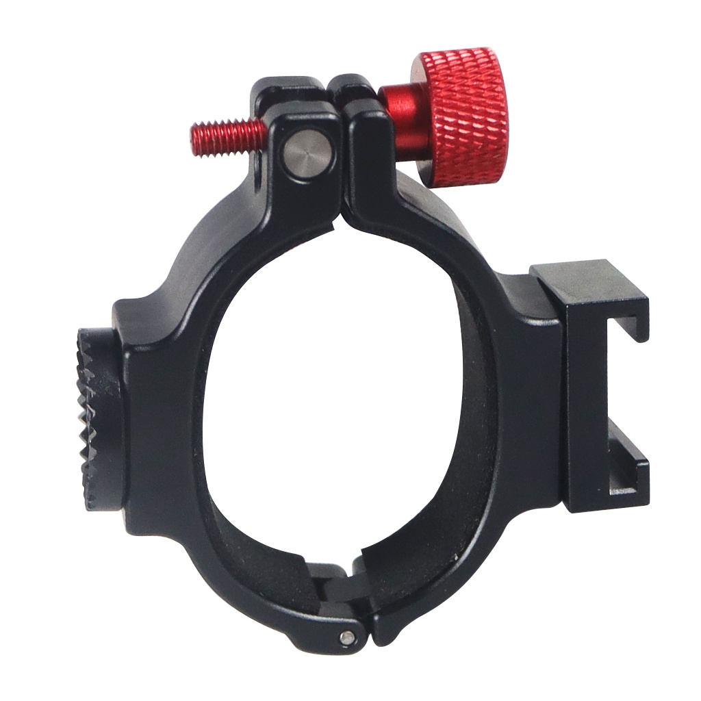 Xt-xinte มือถือ Gimbal Stabilizer แหวน Clamp Mount W/รองเท้าเย็นสําหรับ DJI OSMO มือถือ OM5 OM6 Osmo7 ไมโครโฟน LED Light Monitor สําหรับ Facebook สดหรือยิง