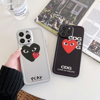 เคสป้องกันโทรศัพท์มือถือ ผิวด้าน ชุบไฟฟ้า ลายหัวใจ Rei Kawakubo สีเงิน สําหรับ iPhone 11 14 12 13 Pro Max