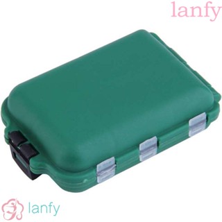 Lanfy Spinner 10 ช่องกล่องใส่เหยื่อตกปลาแบบพกพาหลากสีสัน