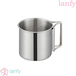 Lanfy แก้วมักสเตนเลส น้ําหนักเบา เหมาะกับการพกพาเดินทาง ตั้งแคมป์ กลางแจ้ง สําหรับใส่เครื่องดื่ม