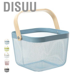 Disuu Fruit Colander Metal Material Comfortable Portable Handle Wear Resistant Practical Vegetable Drain  for Kitchen