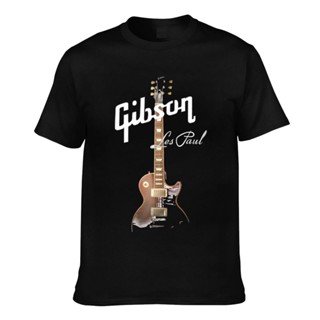 เสื้อยืด พิมพ์ลายกราฟฟิคกีตาร์ Gibson ราคาถูก สําหรับผู้ชาย