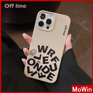 Mowin - เข้ากันได้สำหรับ เคสไอโฟน เคสไอโฟน11 เคส iphone 11 สำหรับ iPhone 14 Pro Max เคส iPhone สีกากีสีเทาเคลือบเงา TPU เคสอ่อนกันกระแทกป้องกันกล้อง จดหมายง่ายๆ เข้ากันได้กับ iPhone 13 Pro max 12 Pro Max 11 xr xs max 7Plus 8Plus