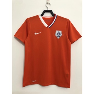 เสื้อกีฬาแขนสั้น ลายทีมชาติฟุตบอล Holland Home 2008 แนวเรโทร แห้งเร็ว ไซซ์ S - XXL สําหรับผู้ชาย