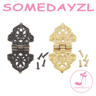 Somedayzl บานพับก้น ตู้ DIY ลูกไม้ โลหะผสม ขนาดเล็ก สไตล์จีน ฮาร์ดแวร์เฟอร์นิเจอร์