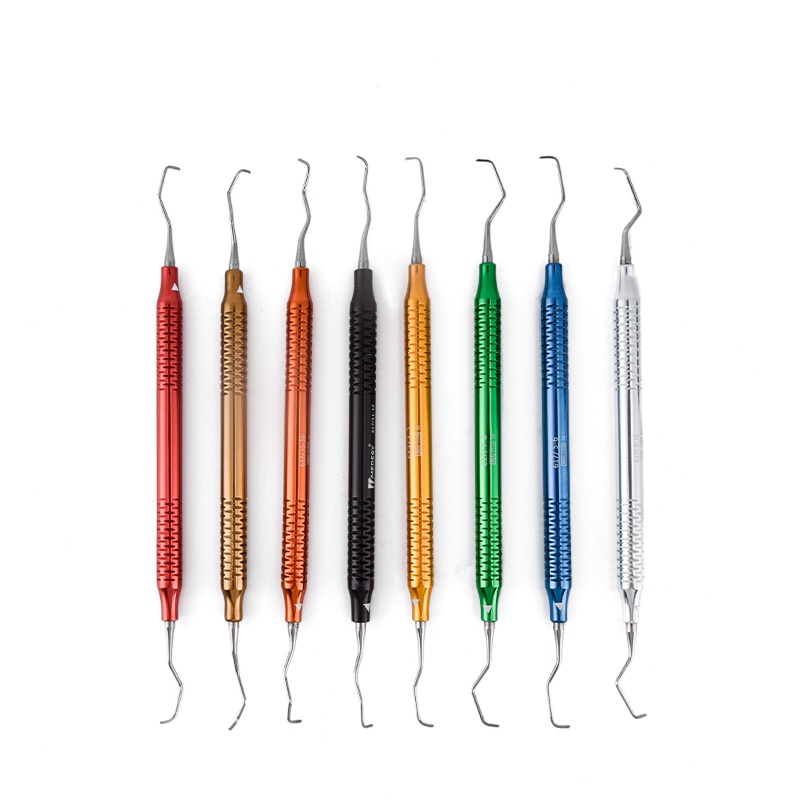 8 PCs ชุดทันตกรรมทําความสะอาดฟัน scaler ทันตกรรม Gracey curette ปริทันต์กระดูกปริทันต์ Perio เครื่องมือทันตกรรมเครื่องมือมือใช้