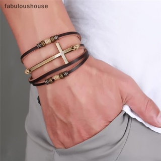 [fabuloushouse] สร้อยข้อมือหนัง กําไลข้อมือ ปรับได้ โบฮีเมียน โซ่ สร้อยข้อมือ ผู้ชาย เครื่องประดับใหม่ พร้อมส่ง