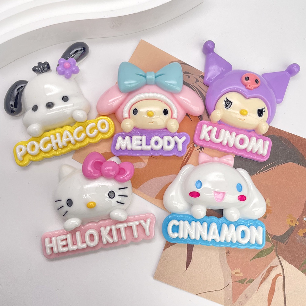 1 ชิ้น/ถุง ใหญ่ SANRIO เรซิ่นการ์ตูนตัวใหญ่  เรซิ่น diy  การ์ตูนน่ารัก ขนาดใหญ่ สําหรับทําเครื่องประ