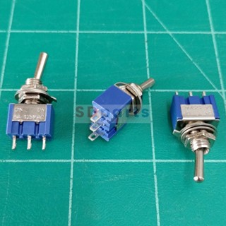 สวิทช์ Miniature Toggle Switch โยก สลับ 3 ขา 3P 6A 125V MTS-102 MTS-103 #MTS 3P (1 ตัว)