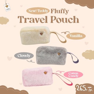 🔥 Teddy House : Fluffy Travel  กระเป๋าถือคล้องมือ​ กระเป๋าใส่ของ กระเป๋าเครื่องสำอางค์  กระเป๋าเดินทาง กระเป๋าผ้าขนนิ่ม