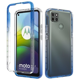 2in1 เคสโทรศัพท์มือถือแบบไฮบริด ใส กันกระแทก 360 องศา สําหรับ Moto G9 G9 Power G9 Play G9 Plus