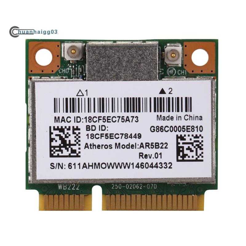 Ar5b22 2.4/5GHz Dual Band Wifi การ์ด 802.11Ac บลูทูธ 4.0 ไร้สาย WLAN สําหรับ Lenovo Y400 Y500 Y410P 