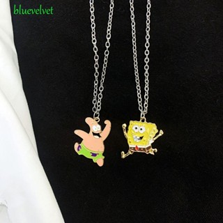 Bluevelvet สร้อยคอคู่รัก ลายการ์ตูน Patrick Star เรียบง่าย สําหรับผู้ชาย ผู้หญิง