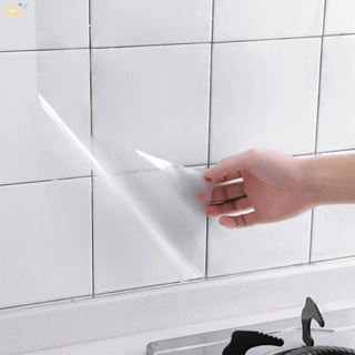 【VARSTR】Adhesive Film for Kitchen Wall and Cabinet Protection PET Material Transparent Oil Proof Heat Resistant and Waterproof