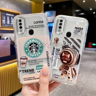 Lwy เคสโทรศัพท์มือถือ ลายกาแฟ สําหรับ Oppo A17 A12 A12e A3s A5 Ax5 A7 A5s A31 2020 A9 A5 2020 A53 A33 A16K A16e A16 A16s A15 A15s A35 A57 F9 F11 A9 A94 A74 A36 A76 F19 Pro Reno 5F 5 Lite เคส NASA