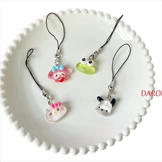 Daron จี้ห้อยโทรศัพท์มือถือ ลาย Kawaii Purin Kuromi สําหรับห้อยกระเป๋า